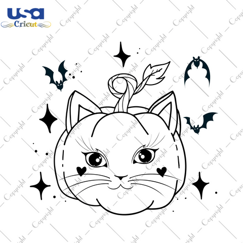 Halloween 2021, Pumpkin Cat Diy Crafts Svg Files For Cricut, Silhouette Sublimation Files