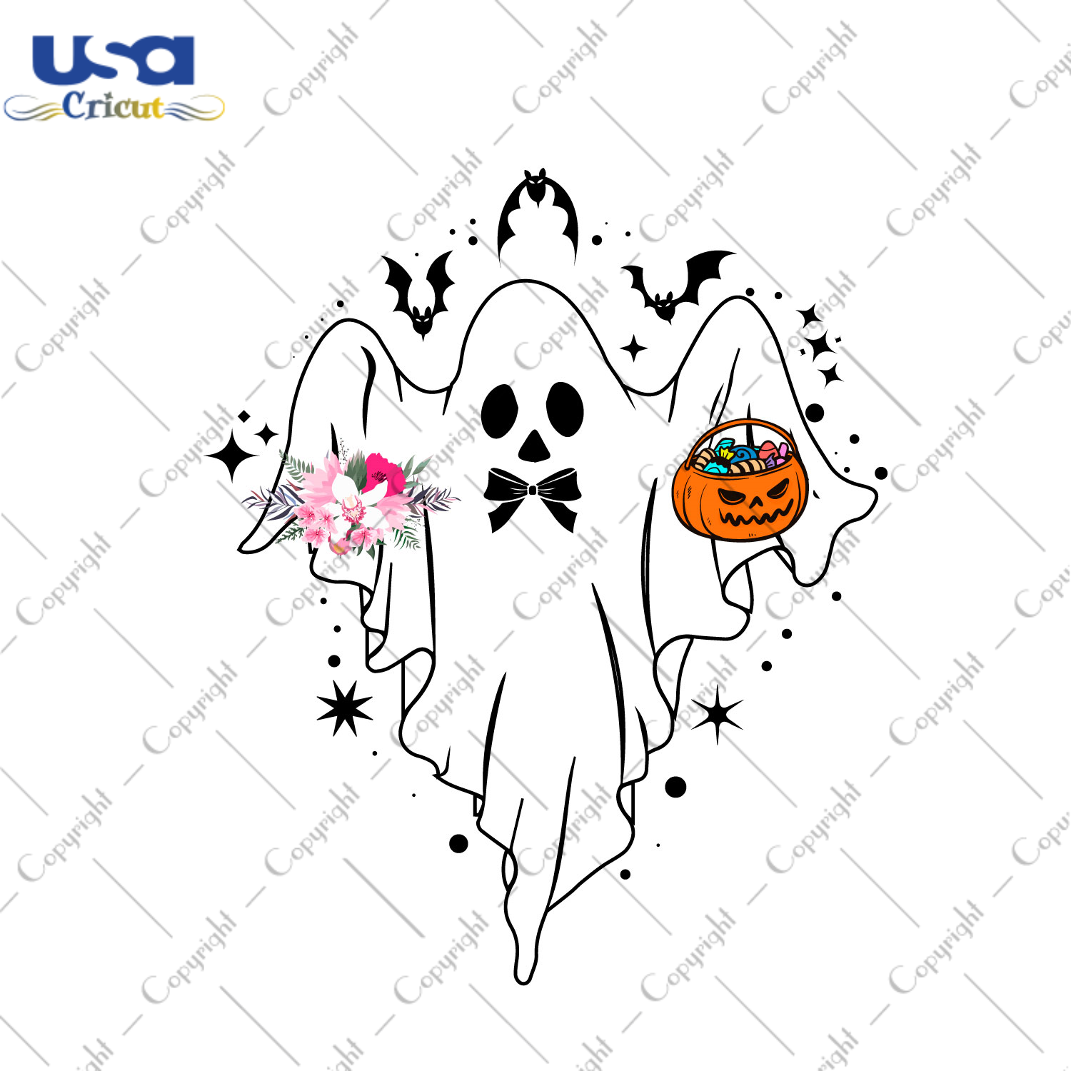 Magical Flying Ghost For Halloween Diy Crafts Svg Files For Cricut, Silhouette Sublimation Files