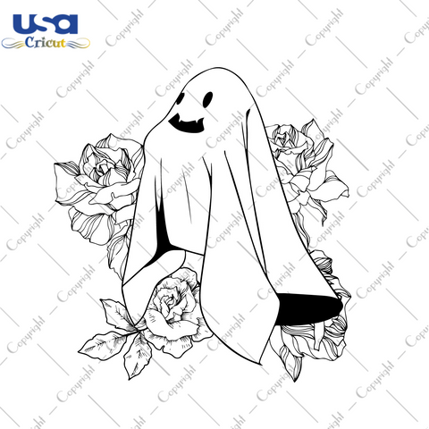 Flowering Ghost Diy Crafts Svg Files For Cricut, Silhouette Sublimation Files