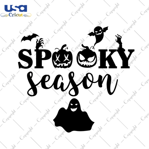 Scary Spooky Season Diy Crafts Svg Files For Cricut, Silhouette Sublimation Files