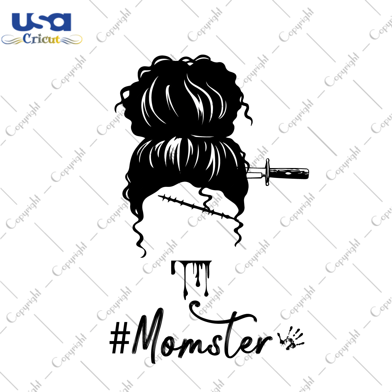 Best Gift For Messy Bun Momster Diy Crafts Svg Files For Cricut, Silhouette Sublimation Files