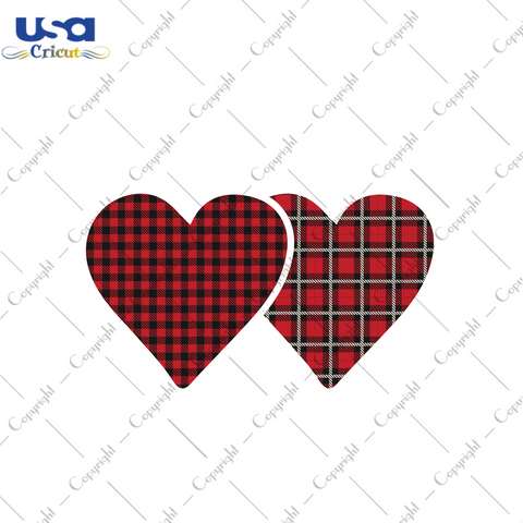 Valentine Buffalo Plaid Heart Gift Diy Crafts Svg Files For Cricut, Silhouette Sublimation Files