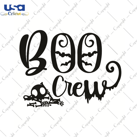 Boo Crew Halloween Gift Idea Diy Crafts Svg Files For Cricut, Silhouette Sublimation Files