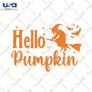 Hello Pumpkin Halloween Gift Diy Crafts Svg Files For Cricut, Silhouette Sublimation Files