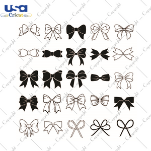 Hair Bow Bundle Silhouette SVG Diy Crafts Svg Files For Cricut, Silhouette Sublimation Files