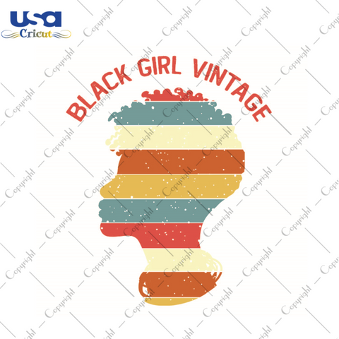 Black Girl Vintage Silhouette SVG Diy Crafts Svg Files For Cricut, Silhouette Sublimation Files