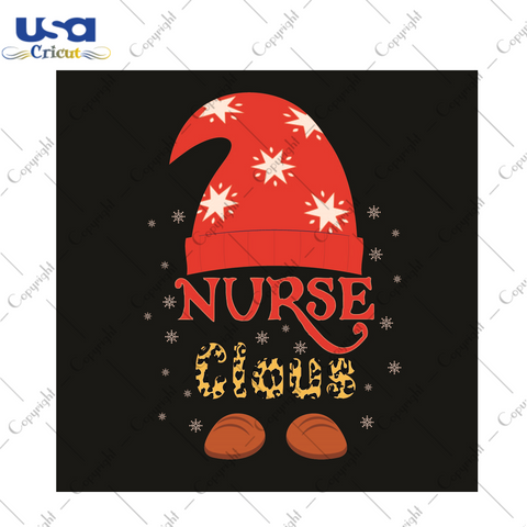 Christmas Nurse Gift, Nurse Claus Silhouette SVG Diy Crafts Svg Files For Cricut, Silhouette Sublimation Files