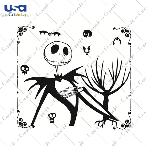 Halloween Jack Skellington Gift Idea Diy Crafts Svg Files For Cricut, Silhouette Sublimation Files