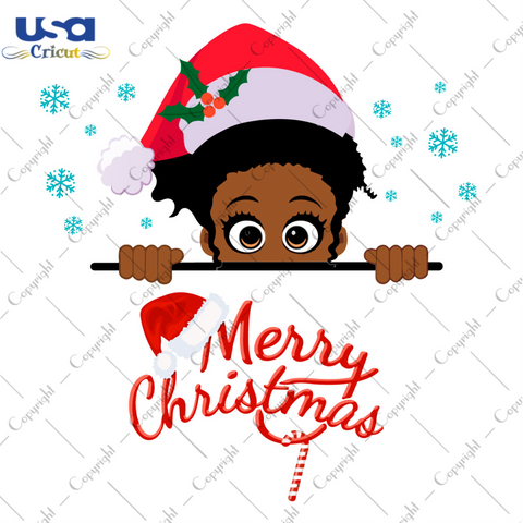 Merry Christmas For Black Kids, Christmas Gift Diy Crafts Svg Files For Cricut, Silhouette Sublimation Files - USA Cricut