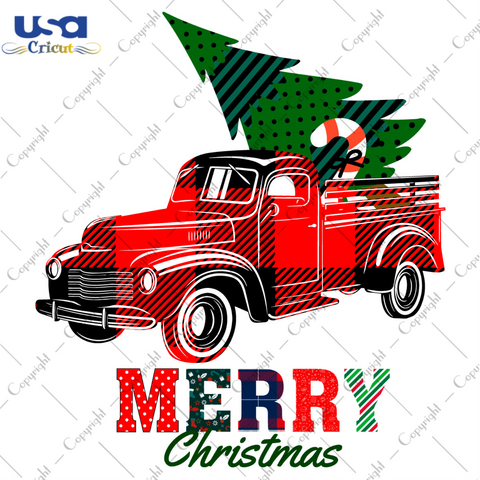 Pickup Truck For Christmas Diy Crafts Svg Files For Cricut, Silhouette Sublimation Files - USA Cricut