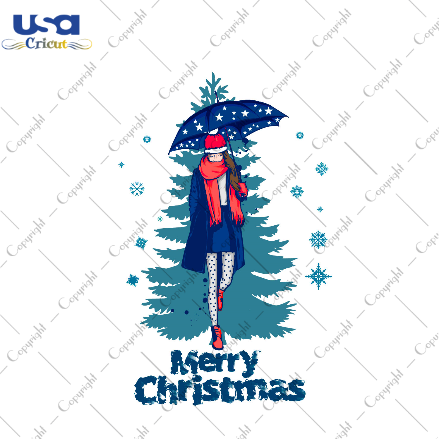 Christmas Winter Girl Diy Crafts Svg Files For Cricut, Silhouette Sublimation Files - USA Cricut