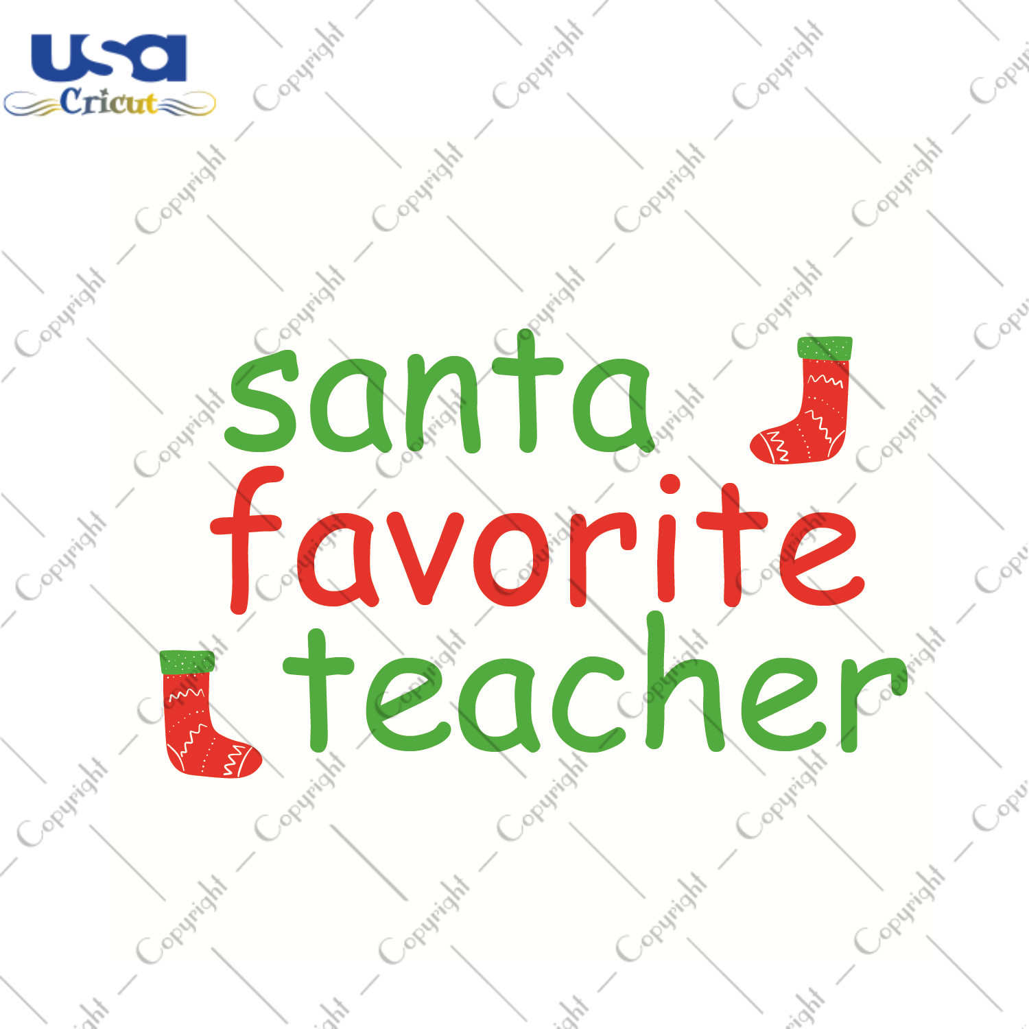 Christmas Teacher Gift, Santa Favorite Teacher Diy Crafts Svg Files For Cricut, Silhouette Sublimation Files