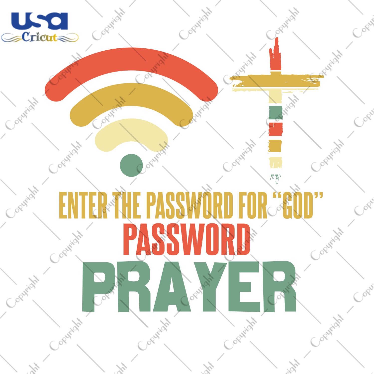 Enter The Password For God Password Prayer Christmas Gifts, Shirt For Christmas Svg File Diy Crafts Svg Files For Cricut, Silhouette Sublimation Files - USA Cricut