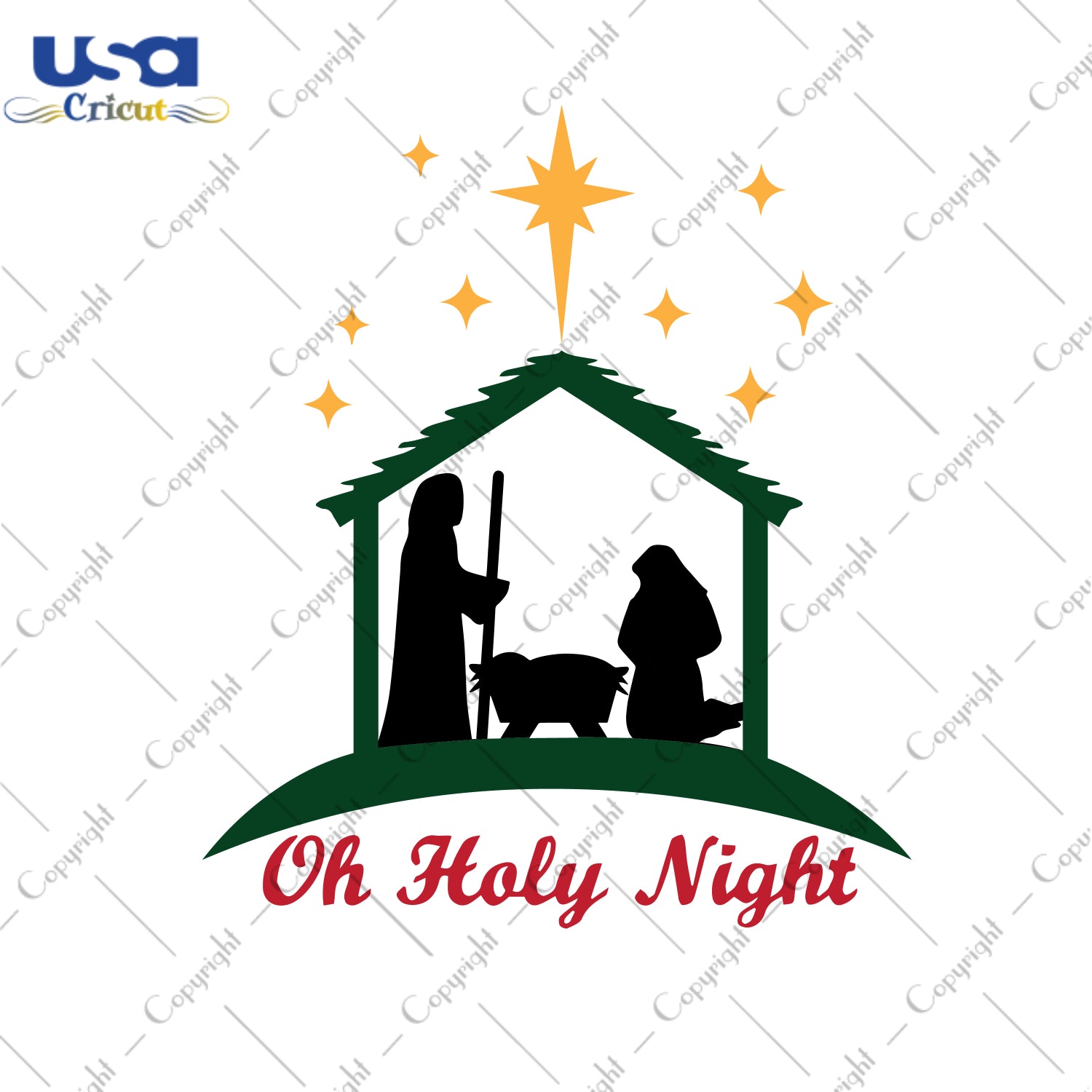 Oh Holy Night Christmas Gifts, Shirt For Christmas Svg File Diy Crafts Svg Files For Cricut, Silhouette Sublimation Files - USA Cricut