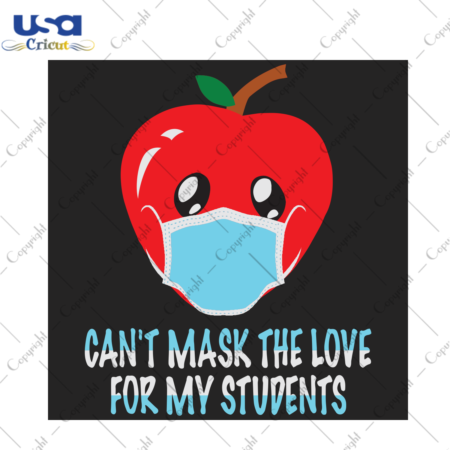 Can't Mask My Love Student Back To School Gift Diy Crafts Svg Files For Cricut, Silhouette Sublimation Files