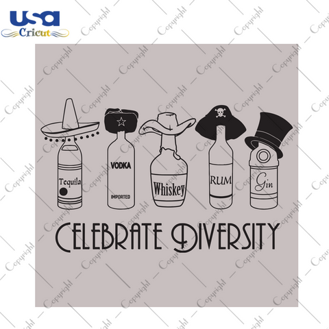 Celebrate Diversity Trending Gift Diy Crafts Svg Files For Cricut, Silhouette Sublimation Files