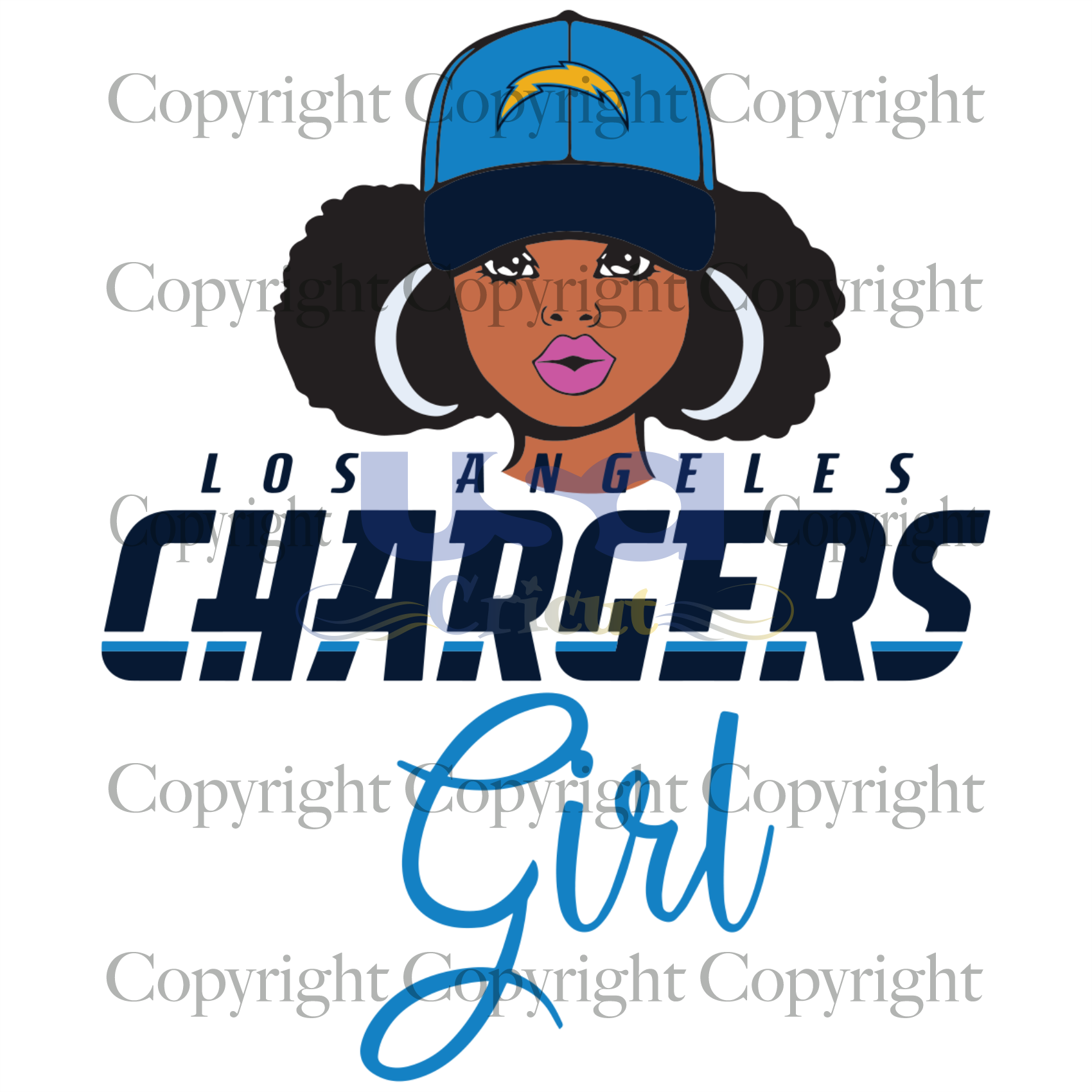 Chargers Girl Svg, Black Girl Svg, Black Woman, Los Angeles Chargers Girl, Diy Crafts SVG Files For Cricut Instant Download File - USA Cricut