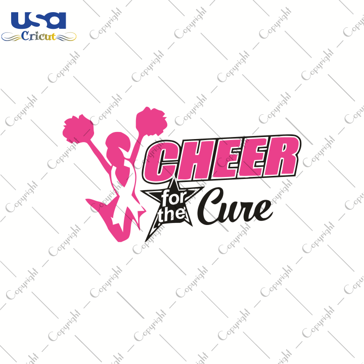 Cheer Cure, World Cancer Day Svg, Breast Cancer SVG, Svg File Diy Crafts Svg Files For Cricut, Silhouette Sublimation Files - USA Cricut