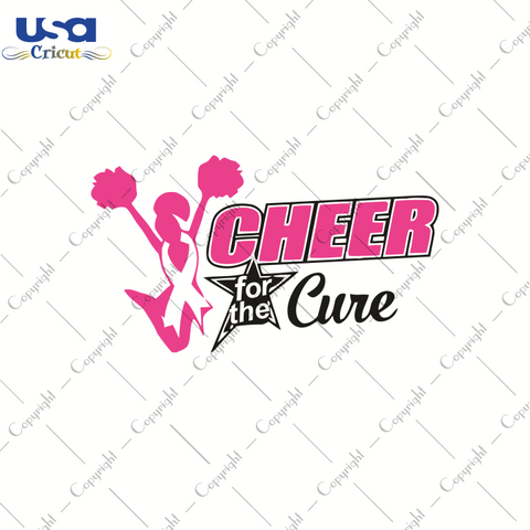 Cheer Cure, World Cancer Day Svg, Breast Cancer SVG, Svg File Diy Crafts Svg Files For Cricut, Silhouette Sublimation Files - USA Cricut