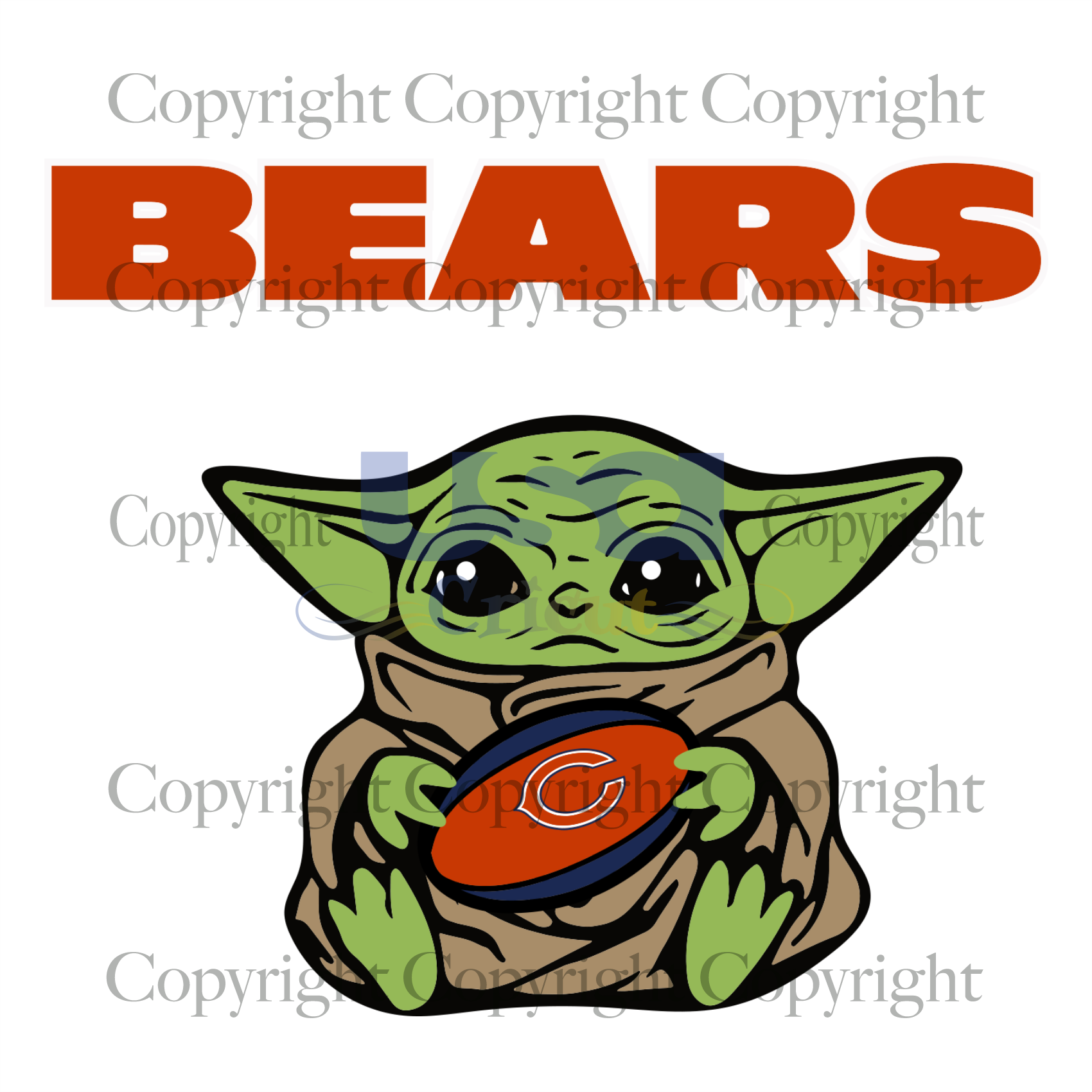 Chicago Bears Baby Yoda Svg, Sport Svg, Chicago Bears Svg, Diy Crafts SVG Files For Cricut, Silhouette Sublimation Files Shirt Design Ideas  Instant Download - USA Cricut