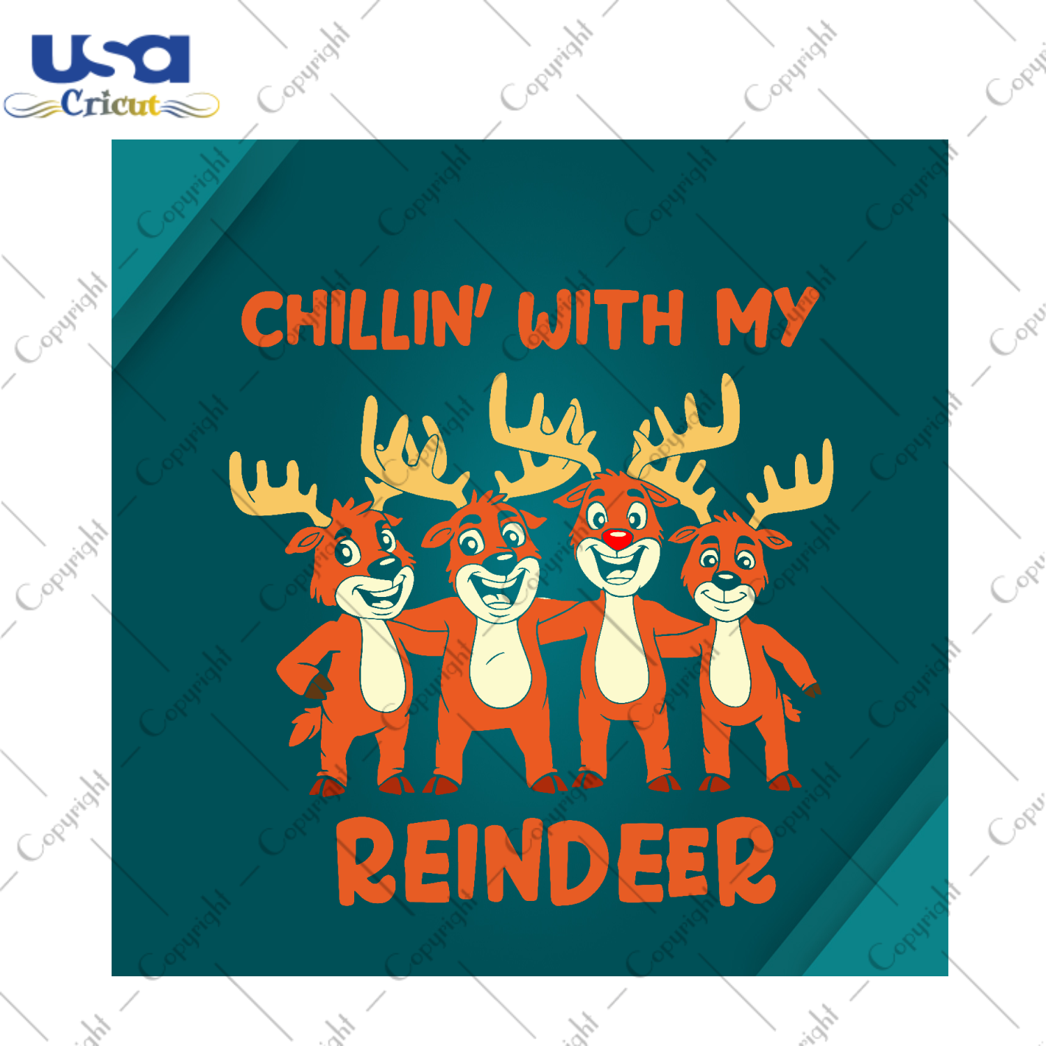 Chillin' With My Reindeer, Christmas Svg, Reindeer Svg, Reindeer Friends Svg, Christmas Reindeer Svg, Reindeer Bundle Svg, Reindeer Vector, Reindeer Design, Christmas Gifts, Merry Christmas, 