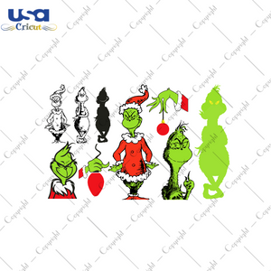 Christmas Green Grinches Bundle Svg, Christmas Svg, Merry Christmas, Christmas Holiday, Grinch Svg, Grinch Bundle Svg, The Grinch Lover, Hand With Ornament Svg, Christmas Gift, Grinch Shirts,