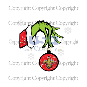 Christmas Grinch Hand With Bauble Svg, Christmas Svg, New Orlean Saints, Diy Crafts SVG Files For Cricut, Silhouette Sublimation Files Shirt Design Ideas  Instant Download - USA Cricut