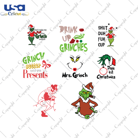 Christmas Grinches Bundle Svg, Christmas Svg, Grinch Svg, Grinch Bundle Svg, The Grinch Lover, The Grinch Svg, Christmas Gift, Grinch Shirts, Grinch Gifts, Merry Christmas, Christmas Holiday,