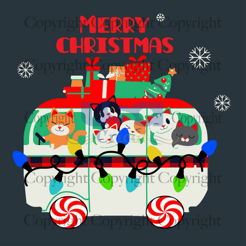 Christmas Lovely Car, Christmas Svg, Christmas Cats, Merry Christmas, Christmas Car Svg, Cute Cats, Christmas Light Svg, Christmas Holiday, Christmas Party, Christmas Decor, Christmas Gift, C