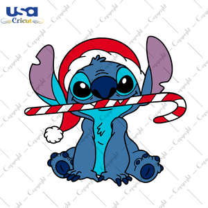 Christmas Stitch Svg, Christmas Svg, Xmas Svg, Merry Christmas, Christmas Gift, Christmas Season, Christmas Holiday, Stitch Svg, Disney Svg, Disney Stitch Svg, Candy Cane Svg, Cute Stitch - U