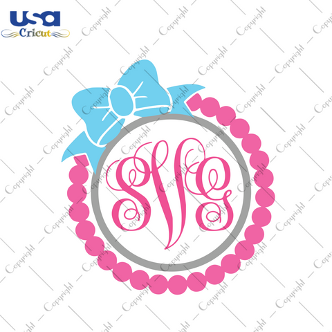 Circle Frame SVG File Monogram Frame Trending Gift Diy Crafts Svg Files For Cricut, Silhouette Sublimation Files