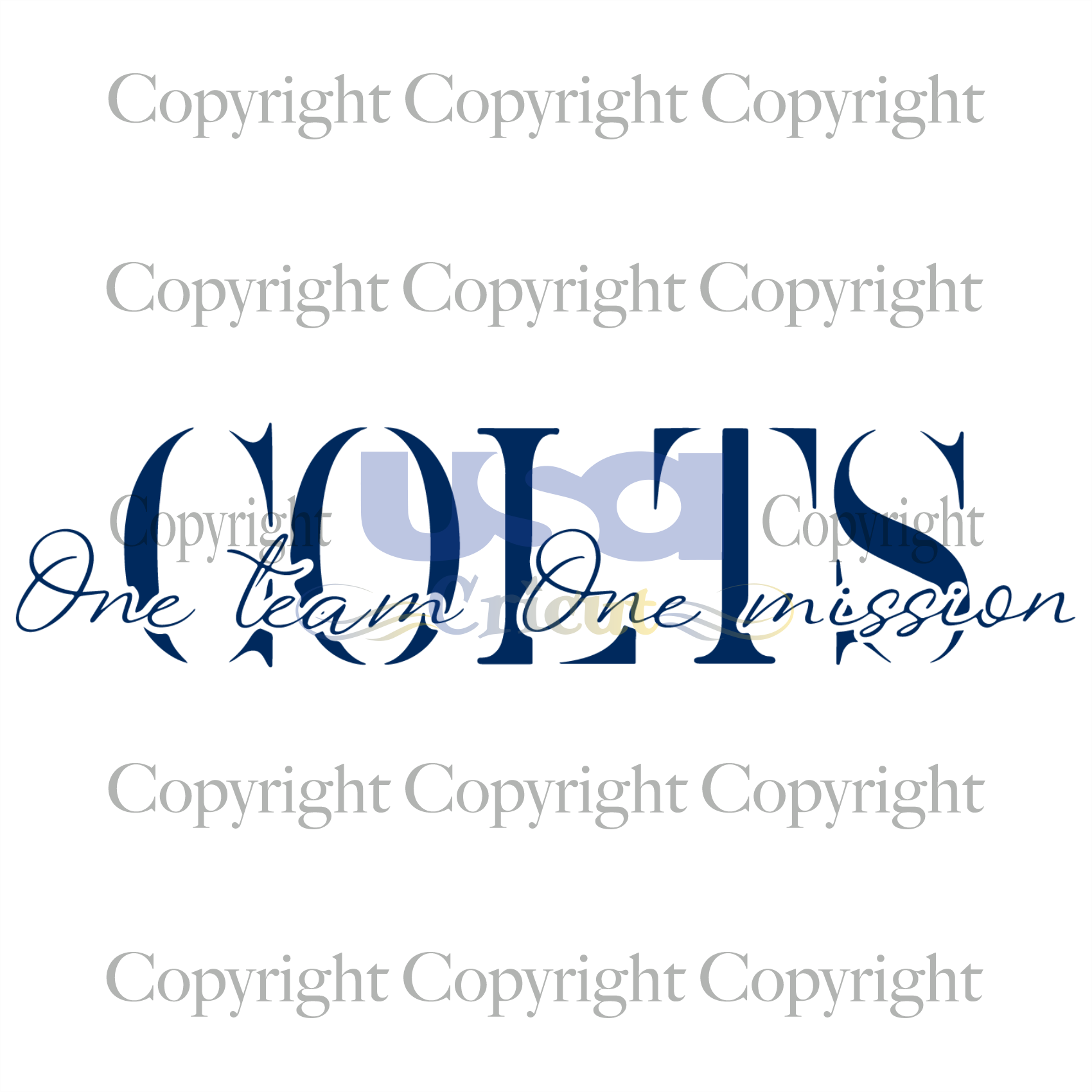 Colts One Team One Mission, Colts Logo Design,  NFL Gift Ideas, Colts Team, Printable Cricut & Silhouette Sublimation files Instant Download - USA Cricut