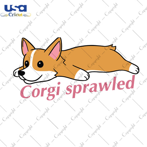 Corgi Sprawled Svg, Trending Svg, Puppy Svg, Diy Crafts SVG Files For Cricut, Silhouette Sublimation Files Shirt Design Ideas  Instant Download - USA Cricut