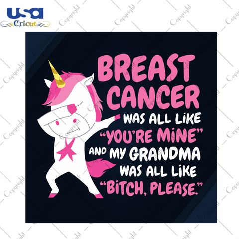 Cute Unicorn Breast Cancer Gift Diy Crafts Svg Files For Cricut, Silhouette Sublimation Files