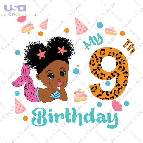 My 9th Birthday Gifts, Shirt For Birthday Svg File Diy Crafts Svg Files For Cricut, Silhouette Sublimation Files - USA Cricut