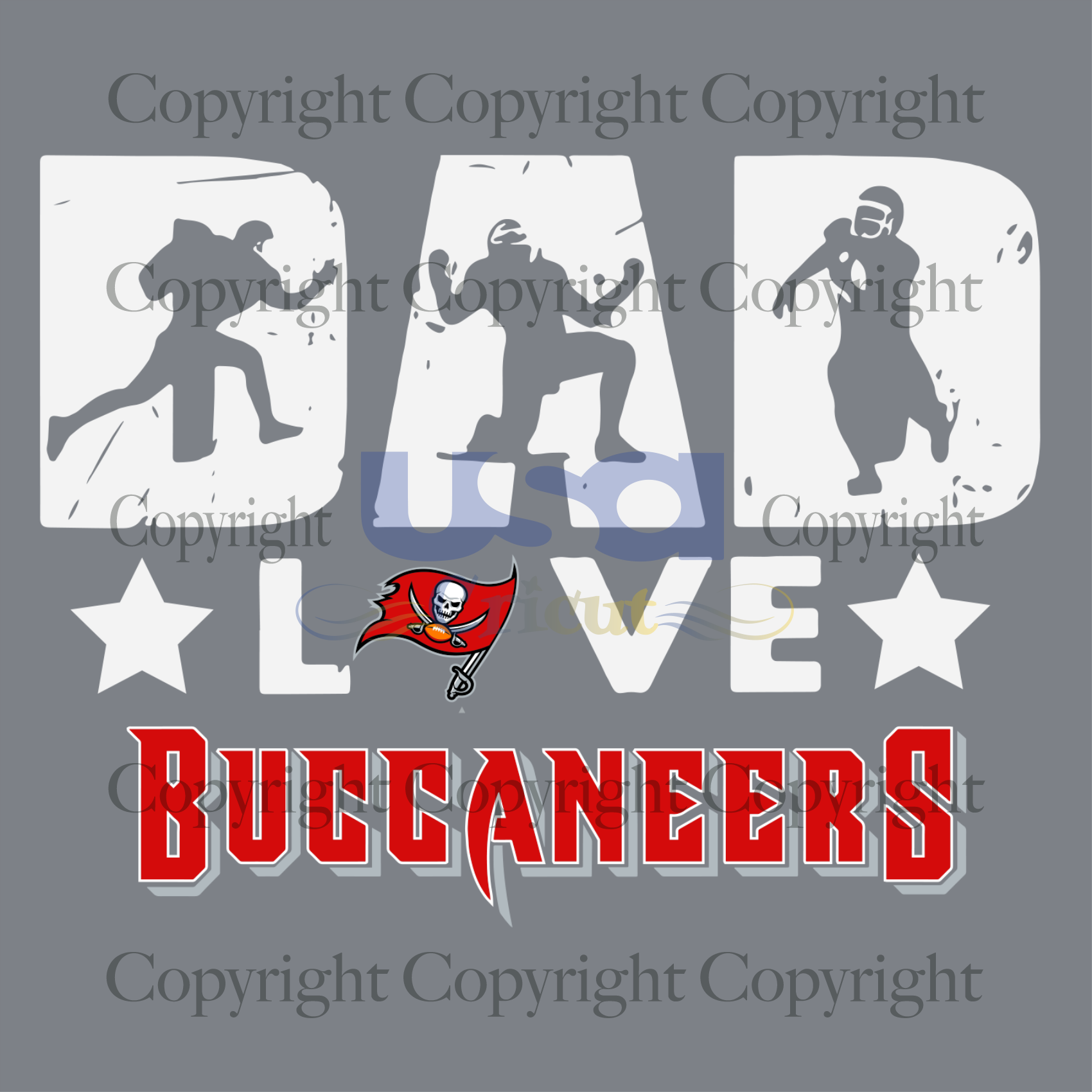 Dad Love Buccaneers Svg, Sport Svg, Father's Day, Tampa Bay Buccaneers Svg, nfl svg, SVG files for cricut Instant Download Version - USA Cricut