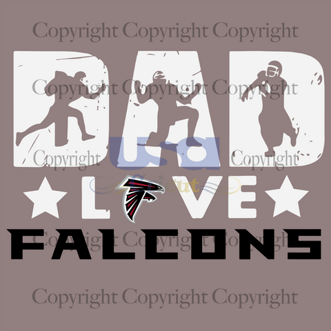 Dad Love Falcons Svg, Sport Svg, Father's Day, Happy Father's Day, Atlanta Falcons Svg, NFL Shirt, SVG files for cricut Instant Download Version - USA Cricut