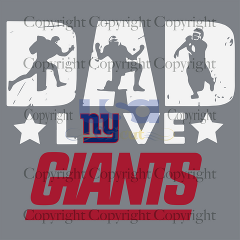 Dad Love Giants Svg, Sport Svg, Father's Day, Happy Father's Day, New York Giants Svg, NFL Svg, SVG files for cricut Instant Download Version - USA Cricut