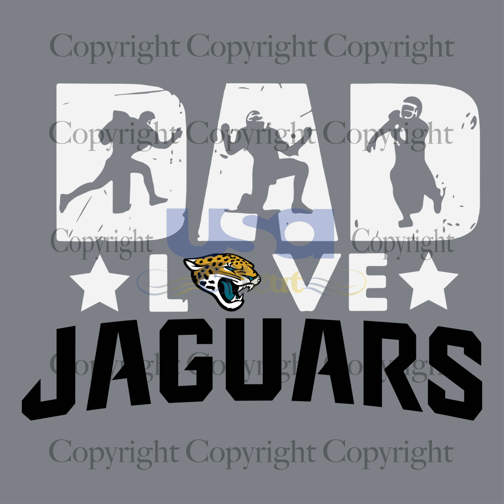 Dad Love Jaguars Svg, Sport Svg, Father's Day, Happy Father's Day, Jacksonville Jaguars Svg, NFL Gifts, SVG files for cricut Instant Download Version - USA Cricut