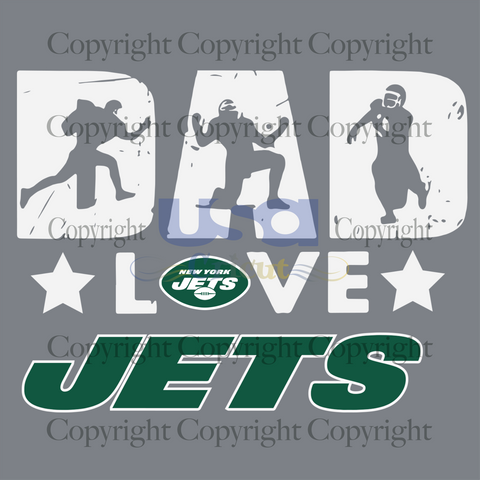 Dad Love Jets Svg, Sport Svg, Father's Day, New York Jets Svg, NFL Shirt, SVG files for cricut Instant Download Version - USA Cricut