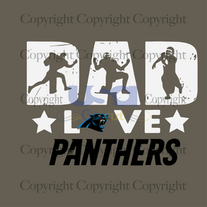 Dad Love Panther Svg, Sport Svg, Father's Day Svg, Carolina Panthers Logo, Happy Fathers Day, Diy Crafts SVG Files For Cricut, Silhouette Sublimation Files Shirt Design Ideas  Instant Downloa