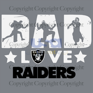 Dad Love Raiders Svg, Sport Svg, Father's Day, Happy Father's Day, Oakland Raiders Svg, Diy Crafts SVG Files For Cricut, Silhouette Sublimation Files Shirt Design Ideas  Instant Download - US