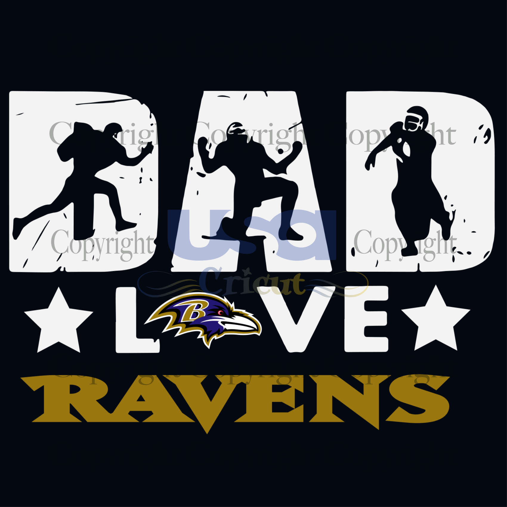 Dad Love Ravens Svg, Sport Svg, Father's Day, Baltimore Ravens Svg, Diy Crafts SVG Files For Cricut, Silhouette Sublimation Files Shirt Design Ideas  Instant Download - USA Cricut