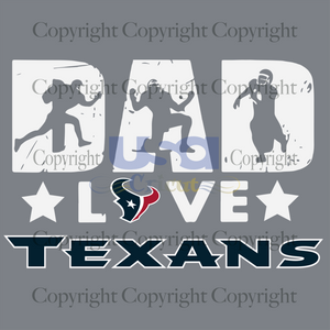 Dad Love Texans Svg, Sport Svg, Father's Day, Houston Texans Svg, Diy Crafts SVG Files For Cricut, Silhouette Sublimation Files Shirt Design Ideas  Instant Download - USA Cricut