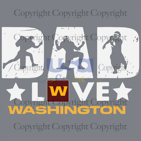 Dad Love Washington Svg, Sport Svg, Father's Day, Diy Crafts SVG Files For Cricut, Silhouette Sublimation Files Shirt Design Ideas  Instant Download - USA Cricut