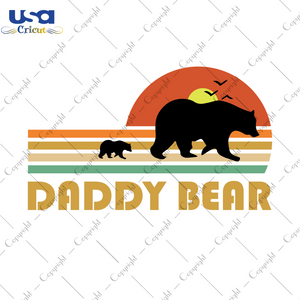 Daddy Bear Svg, Father's Day Svg, Bear Shirt, Diy Crafts SVG Files For Cricut, Silhouette Sublimation Files Shirt Design Ideas  Instant Download - USA Cricut