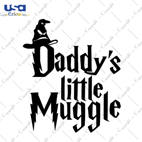 Daddy's Little Muggle, Halloween Svg, Little Muggle Svg, Harry Potter Svg, Harry Potter Gift, Muggle Svg, Wizard Halloween, Halloween Gift, Scary Halloween, Halloween Party, Funny Halloween G