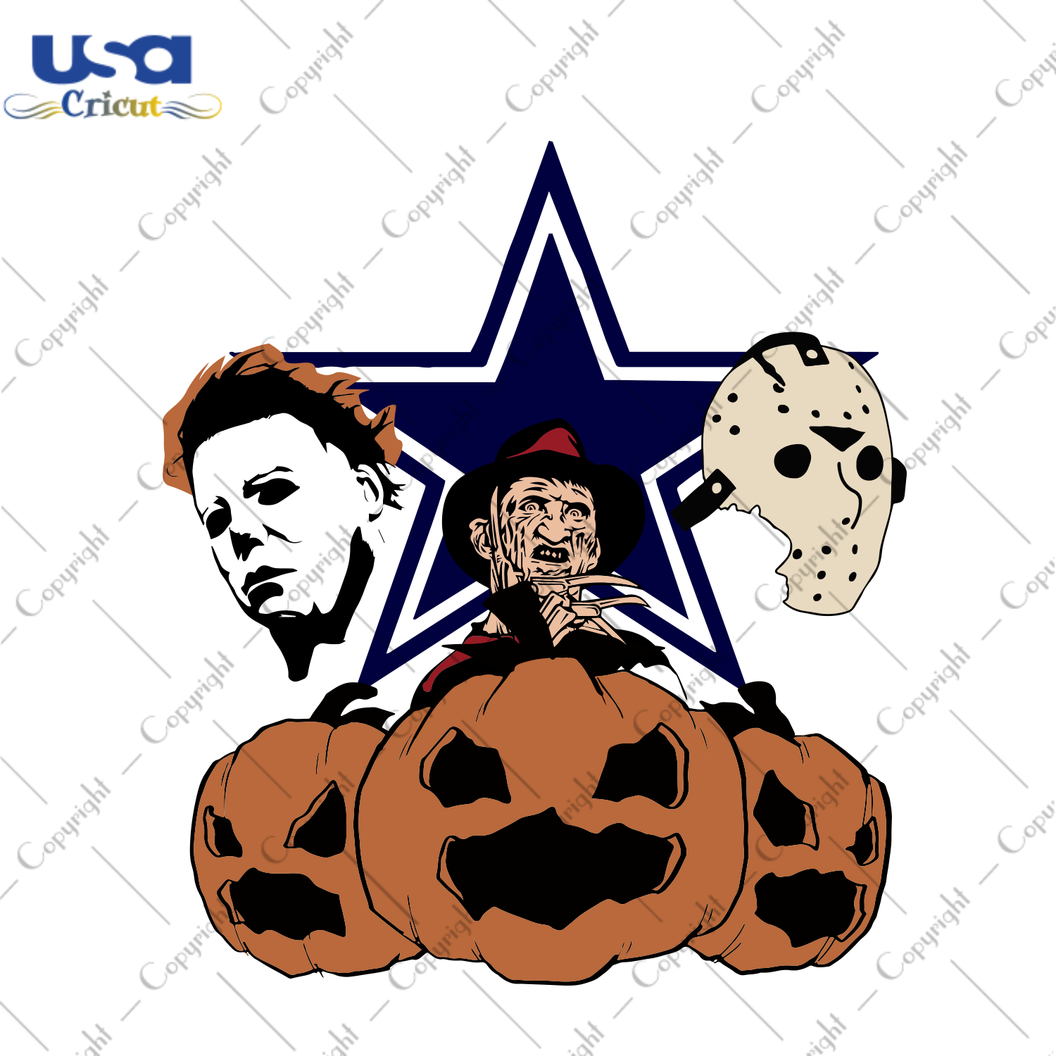 Dallas Cowboy Halloween, Halloween Svg, Sport Svg, Happy Halloween, Halloween Gift, Halloween Shirt, Halloween Icon, Halloween Vector, Pumpkin Svg, Creepy Pumpkin, Cute Pumpkin, Dallas Cowboy