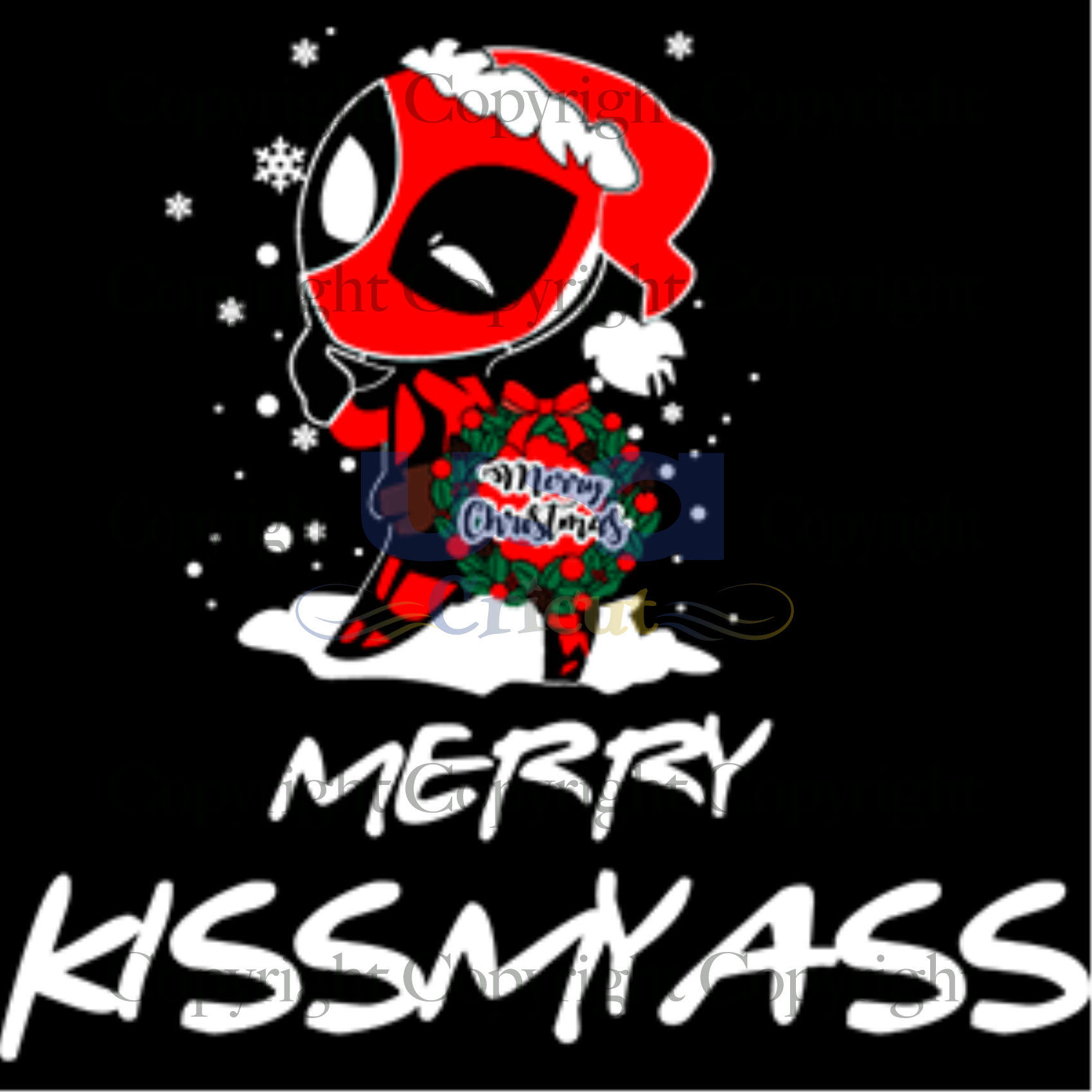 Deadpool Merry Kiss My Ass Svg, Christmas Svg, Deadpool Christmas Svg, Funny Christmas Svg, Deadpool Merry Christmas, Sexy Santa Deadpool , Deadpool Booty, Funny Gift, Naughty Christmas Svg, 