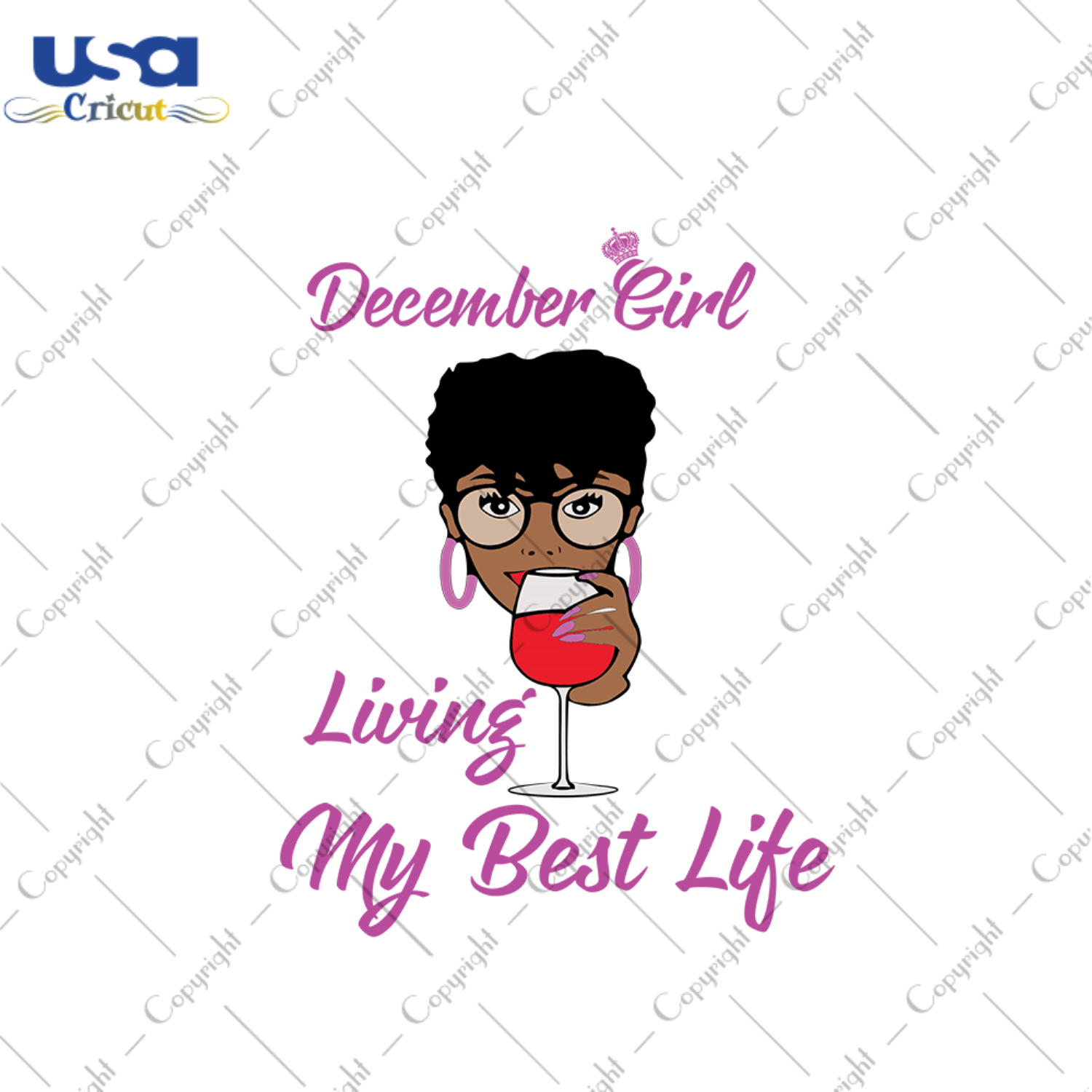 December girl living my best life Black Girl Gift Diy Crafts Svg Files For Cricut, Silhouette Sublimation Files